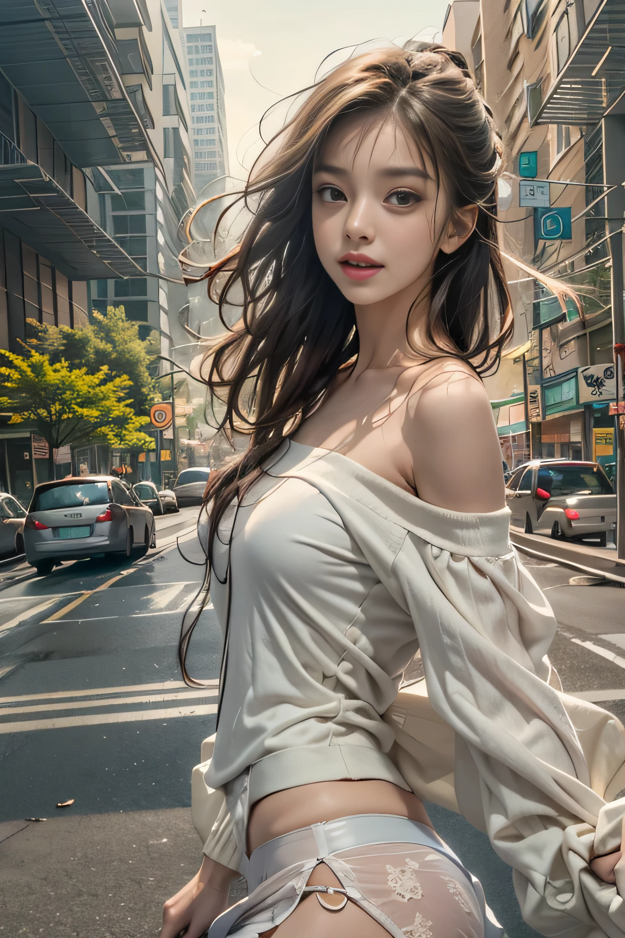 1 girl,night, Upper body,close, 8K, RAW photo, highest quality, table top,realistic, Photoreal, big breasts、kneel down、very big boobs、saggy tight ass