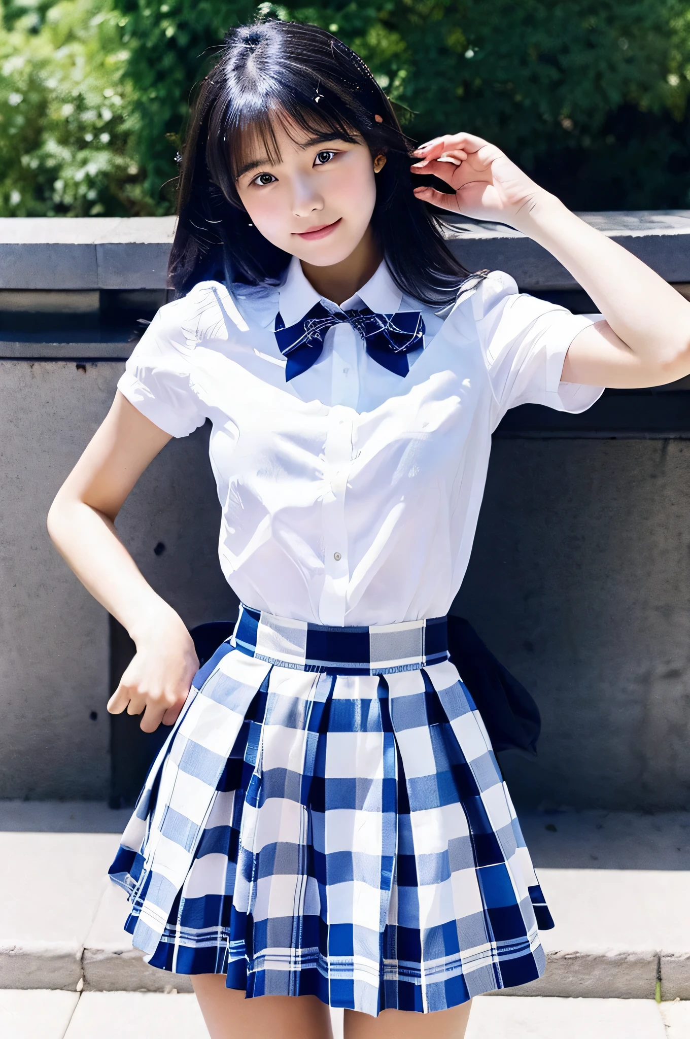 Hime cut、Elementary school girl、Swimwear