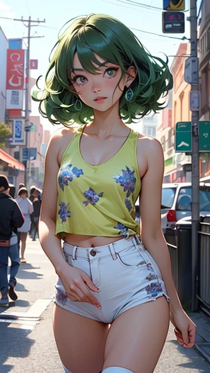 chica youtuber,(1 chica:1.3),((extremely lindo and beautiful green curly-haired anime girl walking down the street)),
(pechos cortos:1.4),(((cabello verde rizado:1.35,pelo muy rizado,pelo interior coloreado,ear breathing, cabello corto))), ((ojos verdes:1.3,ojos vueltos hacia arriba:1.3,ojos perfectos,hermosos ojos detallados, rainbow glows ultra-detailed yellow ojos verdes:1.1,ojos degradados:1, hermosos ojos finamente detallados:1,symmetrical eyes:1,gran resaltado en los ojos:1.2)),(gordo:1.2), (((piel brillante:1.5, piel brillante: 1.5,piel bronceada,piel brillante,very piel brillante,cuerpo brillante,plastic glitter skin,exaggerated piel brillante))),dedos delicados y detallados,cuerpo detallado,brazos detallados, manos humanas,manos detalladas,),
lindo,cachonda,seductor,erotic,NSFW,
zettai ryouiki,Ropa reveladora,mostrar piel,((minifalda rave,correas de tanga visibles,white loose tank top with an intrincado print)),(traje detallado, ropa detallada),
(dynamic pose:1.0),enfocarse solo,avergonzado,centrado,escala para ajustarse a las dimensiones,Regla de los tercios,
Small pussy
(Mejor calidad), (high resolution), (Sharp focus), (ultra detallado), (extremadamente detallado), (obras de arte de muy alta calidad), 8k_fondo de pantalla, (extremadamente detallado CG 8k),(muy bien 8K CG), ((hyper super ultra detallado perfect piece)), Impecable, (((obra maestra))), illustration, Colores vibrantes, (intrincado), Alto contraste, Selective lighting, double exposure, HDR (High dynamic range), Postprocesamiento, Desenfoque de fondo,