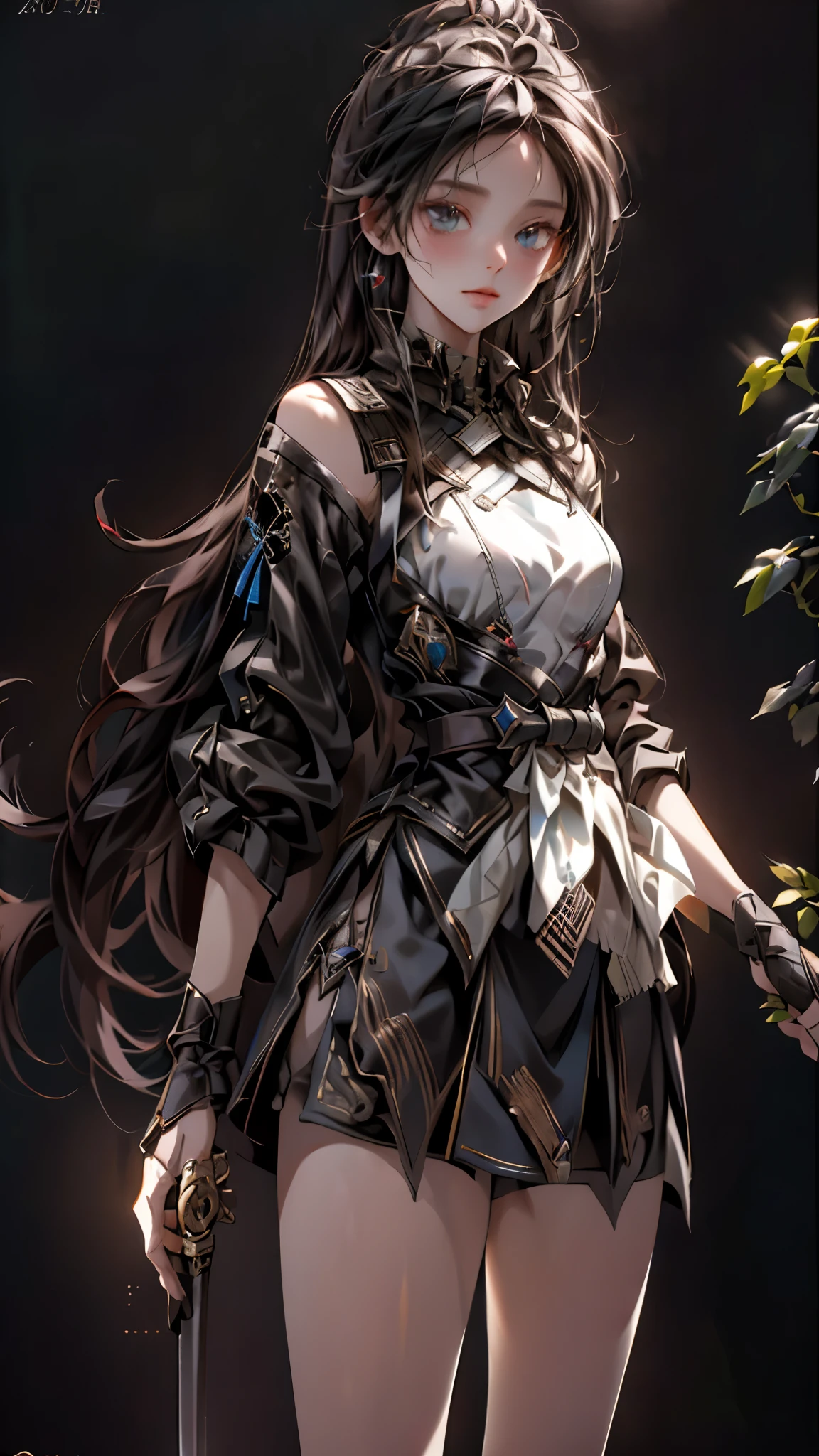 ((highest quality)), ((masterpiece)), (detailed:1.4), 。.。.。.3D, beautiful cyberpunk woman image,nffsw(high dynamic range),ray tracing,NVIDIA RTX,super resolution,unreal 5,Scattered beneath the surface,PBR texturing,post processing,anisotropic filtering,Depth of bounds written,maximum clarity and sharpness,multilayer texture,Albedo and specular maps,surface shading,Accurate simulation of light-matter interactions,perfect proportions,octane rendering,two-tone lighting,wide aperture,Low ISO、White balance、Rule of thirds、8K students、((Holding a sword in your hand))