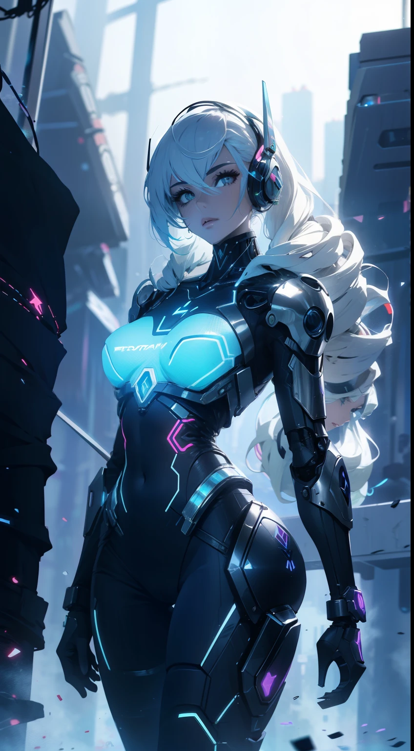 Arafed Mujer con un traje futurista posando para una foto, en armadura futurista blanca, girl in mecha cyber armor, Renderizado del motor irreal + una diosa, Armadura cyborg de porcelana, Armadura blanca brillante, cuerpo cyborg ginoide, Hermosa y atractiva cyborg femenina, Diferentes cibertrajes, Hermosa cyborg hembra, Hermosa chica blanca cyborg, Con armadura futurista, Perfecto cyborg hembra
