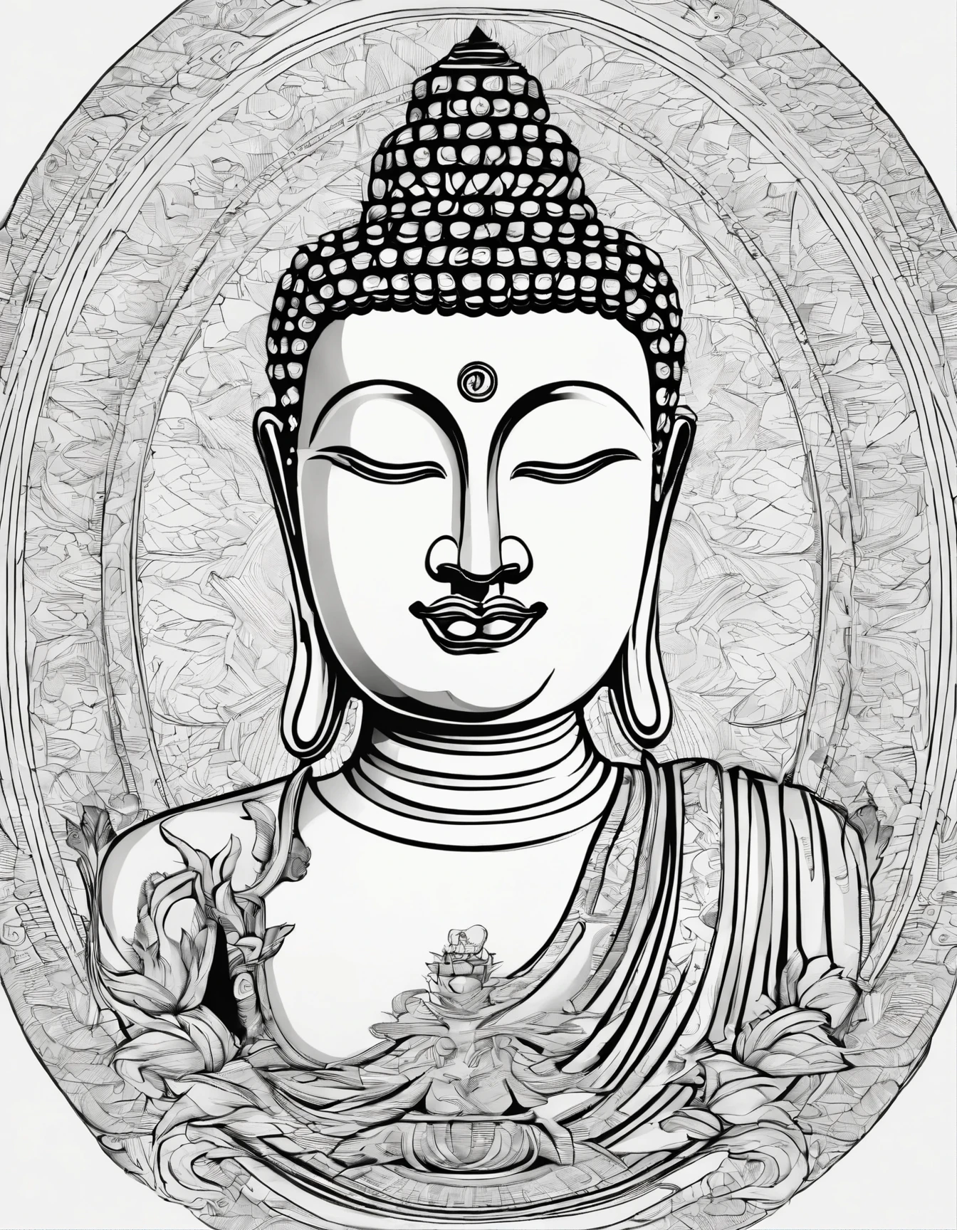 Lord buddha face, beautiful, masterpiece, Artstation HD, 8k