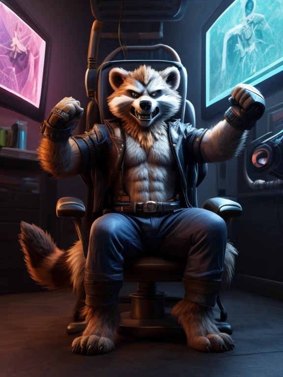 Barefoot Smirnov wears black ninja suit, tebowing, kneeling on one leg, detailed nice big dog feet paws with claws, in a trance, a expression of weak resistance to hypnosis on his face, drooling, green glow in his eyes, brainwashed look. high resolution, anatomically correct, view from behind