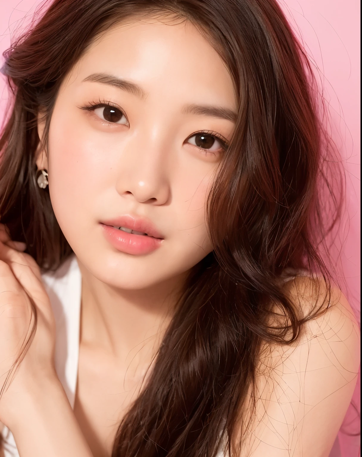 bae suzy, beautiful asian female, im jin ah, nana after school, suzy miss a, satomi ishihara, jang wonyoung, bae joohyun, irene, inspirado em bae suzy, lee eun ji, iu, olhos grandes, rosto fino, Jovial appearance