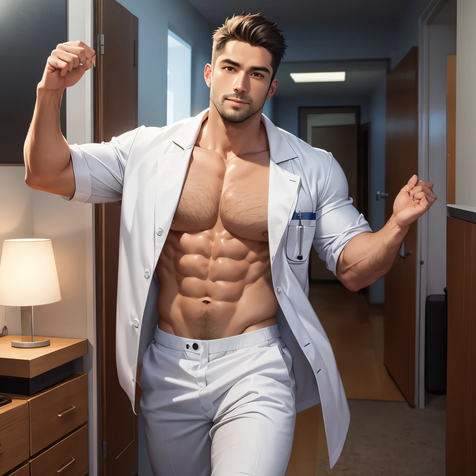 41 age male Doctor body hunk muscular