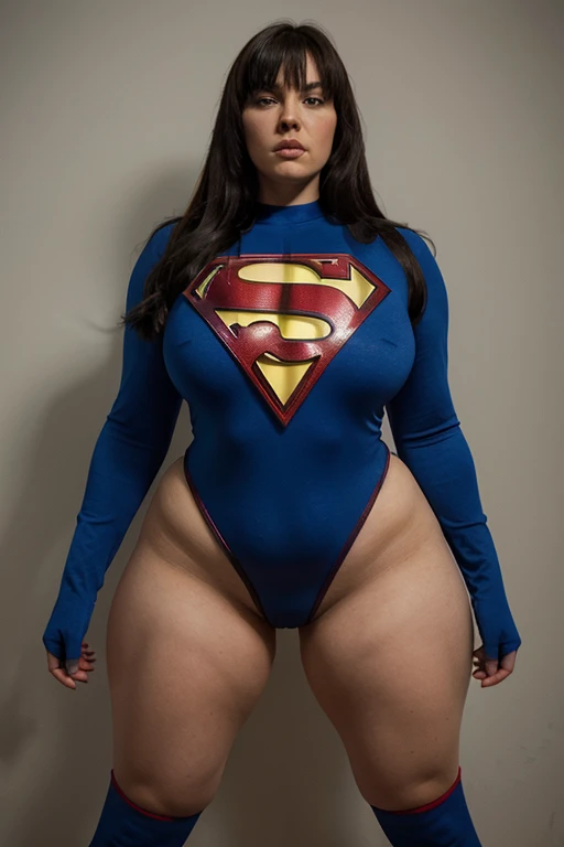 bbw superheroine, full body, is paralized and defeated,