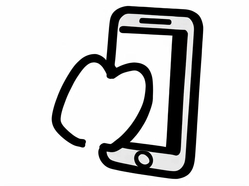 White background，cellular phone