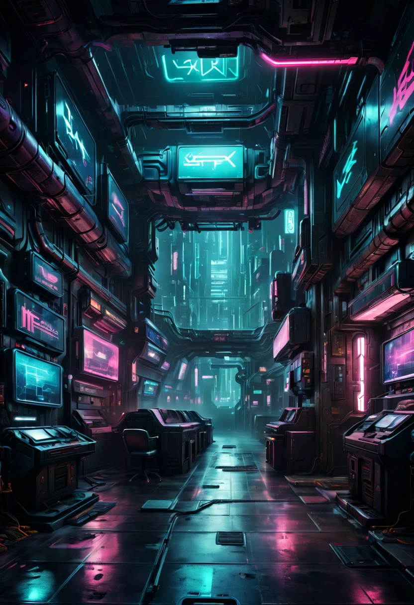 Underground Place, cyberpunk, best quality, masterpiece, 8k