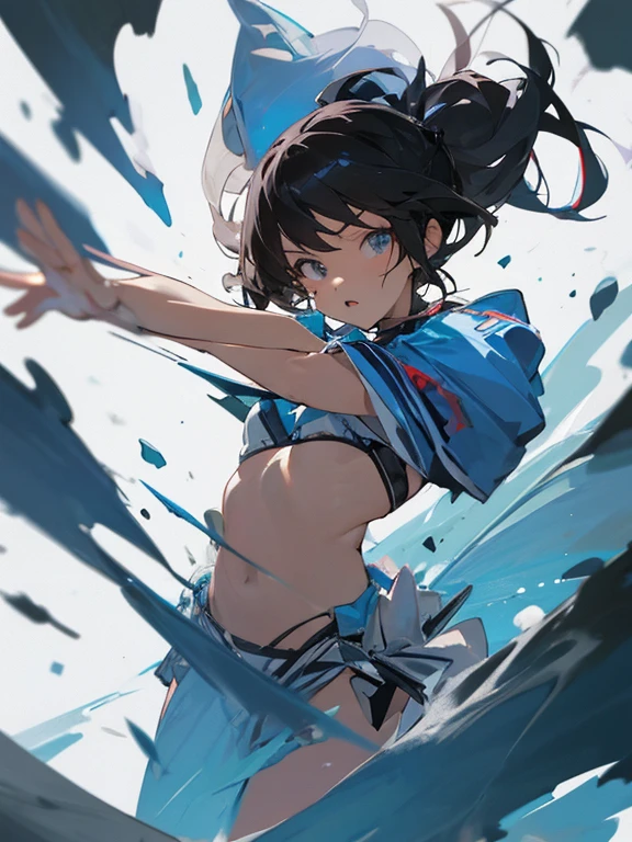 one girl、random facial expressions、random hairstyle、bikini、break、dynamic angle、Don'don't look at the audience、Simple white background