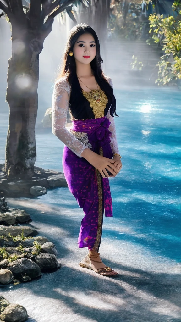 Keywords: watery big eyes, loving pupils, [shy], long hair, master works, best picture quality, ((kebaya_bali)),super high resolution, higher quality, beautiful girl, female, heart-shaped hair ornament, 8k resolution, hot girl, student, beautiful pupil, blush, dusk, oasis ((character at the edge of the pool)), magic ring, volumetric light, cinematic light, natural light. Waterfall background, fashion long skirt, not exposed, full body photo
Snow Moon Law Moon Girl Light Shoulders, Solo, Crystal Clear Water Splash Perfect Reflection, Eyebrow Pattern, Beautiful Black Eyes, Floating Water Splash, Black Water Droplet, Beautiful Glow, Best Quality, Illustration, Masterpiece, Best Production, Best Quality, Highly Detailed, Extremely Detailed CG, Lighting, Cute, Tyndall Effect, Burning Splash Wrapped, Light Shoulders, Depth of Field, Black Water, Super Moe, Shining, Beautiful
The, delicate facial features, cute, black water particle special effects, dreamy, floating
Black glowing particles, burning hair, necklace
((Masterpiece)), ((Highest Quality)), exquisite CG, blue-purple tone, sweet
Beautiful and lovely