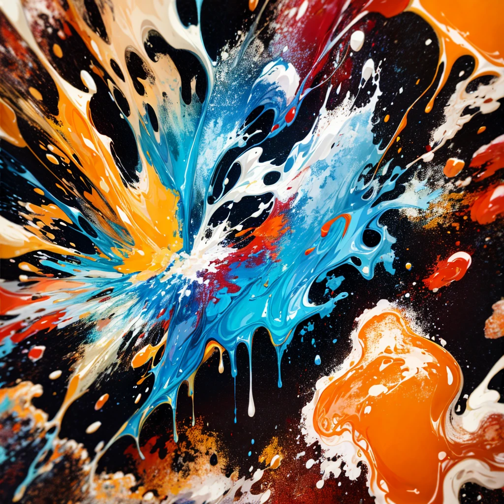 abstract painting、Melted cheese、melancholy