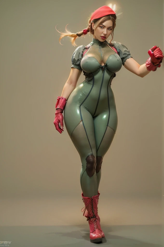arafed woman in a green bodysuit with a red hat and gloves, cammy, full body cgsociety, 3 d render character art 8 k, cutesexyrobutts, cgsociety masterpiece, deviantart artstation cgscosiety, beautiful full body concept art, artstation masterpiece, perfectly shaded body, style artgerm, detailed full body concept,8k, RAW photo,I am ,1 girl,submissive face,pretty face,Clothes,oppai, big big brest,pechos caidos grandes, big big big hips, ((lingerie,ribbon cutout,pink,pink)),accessories ((hair pin)),big breasts,nipple slip,oppai , giant tits, Breast milk, open mouth, (((ultra realistik neon gray eyes))), sagging breasts 2.3, sexy pose, (bounce tits), Lustful gaze, Sensual woman, two braids near the eyes, ( Plaid pleated skirt: 1.2), (latex lace shirt), full body, (((takes full body))), blonde girl with big bust, big hips, big ass, (Correct anatomy: 1.3) ultra realistic with freckles , red lipstick. sexy lips, big hanging breasts, big tits, full body. big ass, big hips, shiny sexy stockings, big thick shapely legs, clockwork hips, white latex stockings, black heels with red soles, full body to the feet, two pigtails, high makeup, (neon blue eyes: 1.05),