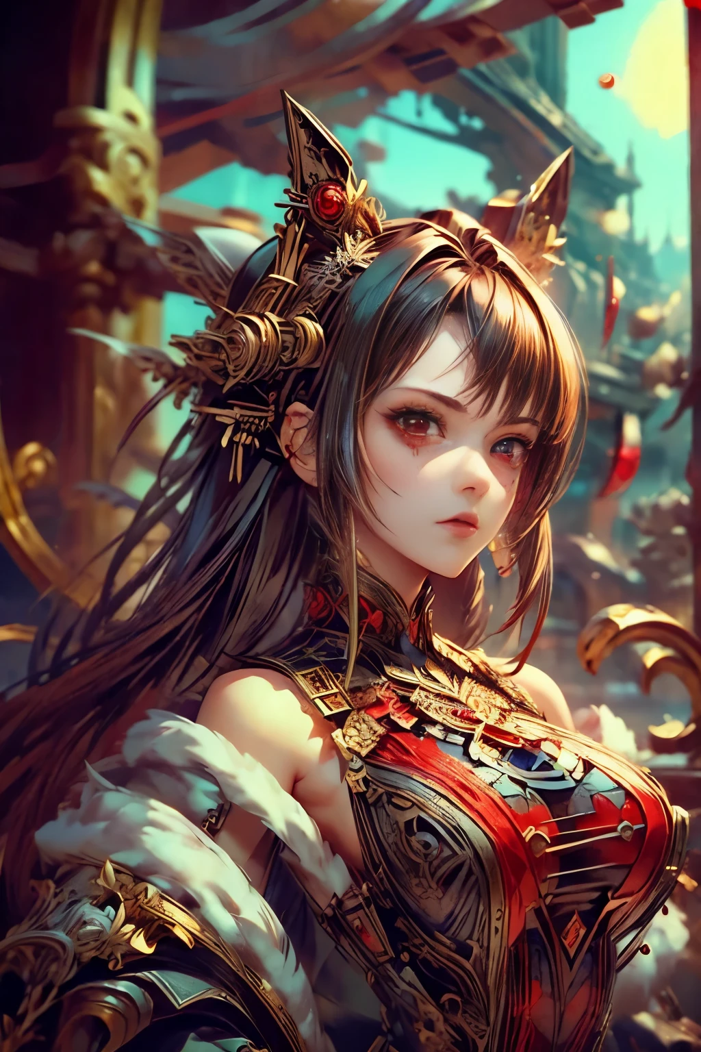(masterpiece), (best quality), (Super detailed), 1 girl, red eyes