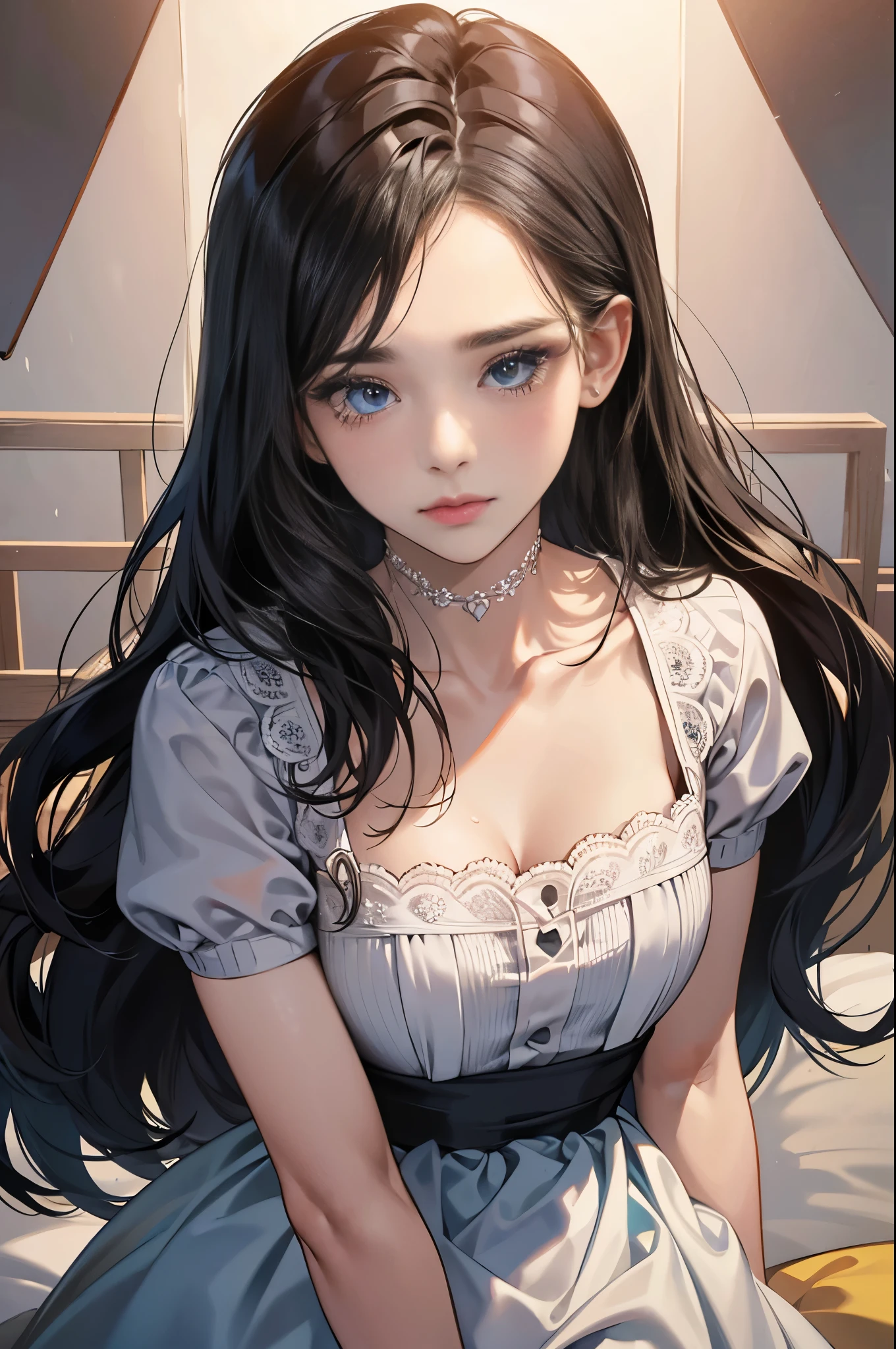 (ultra-detailed, emotional depth, expressive face, intense eyes, radiant skin: 1.4), in the dimly lit room, (8k, best quality, raw image), a masterpiece of longing and passion, (high resolution: 1.4), leaning toward you, (1 man and 1 woman, deep connection: 1.2),
BREAK, arms wrapped around your waist, close enough to feel your heartbeat,
BREAK, cheek pressed against yours, eyelashes flickering,
BREAK, lips parted, whispering, "You are the one who is dangerous to my heart."
BREAK, chest heaving, eyes