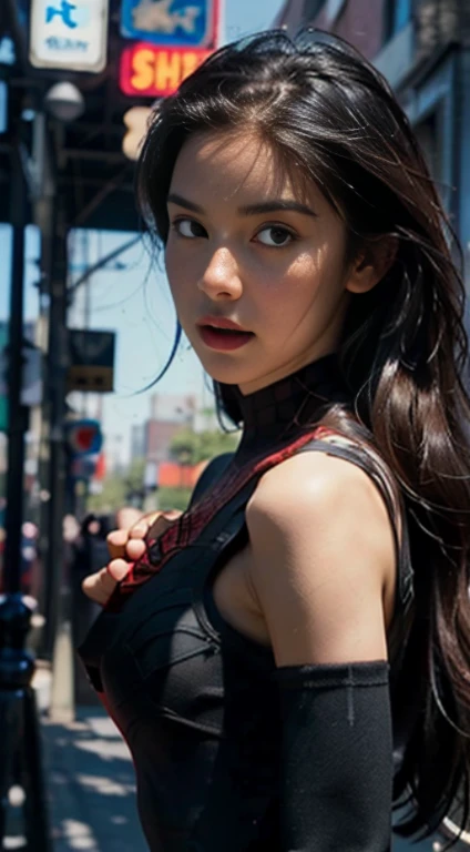 Beautiful woman detailed silhouette body with Spider-Man roleplay，very Bigger breasts，Best quality, masterpiece, 8k resolution, realistic, highly detailed,   close up shot, 