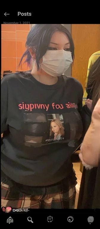 there is a woman wearing a face mask and a shirt, looks like domhnall gleeson, xqc, with the face of emma watson, wearing a t-shirt, very grainy, unknown artist, tommy 1 6 years old, Big tits, huge tits, no clothes, sexy, cute, wide hips, thick thighs, pear-shaped body, minimal clothes, thick, bbw, chubby stomach, thick nipples, nipple piercings, large areola, hard nipples, piercing through shirt, nipples hard through shirt, busty, major cleavage, naked, ripping through top,  spilling over sides, bra too tight, giant tits, extra wide hips, upper body zoom in