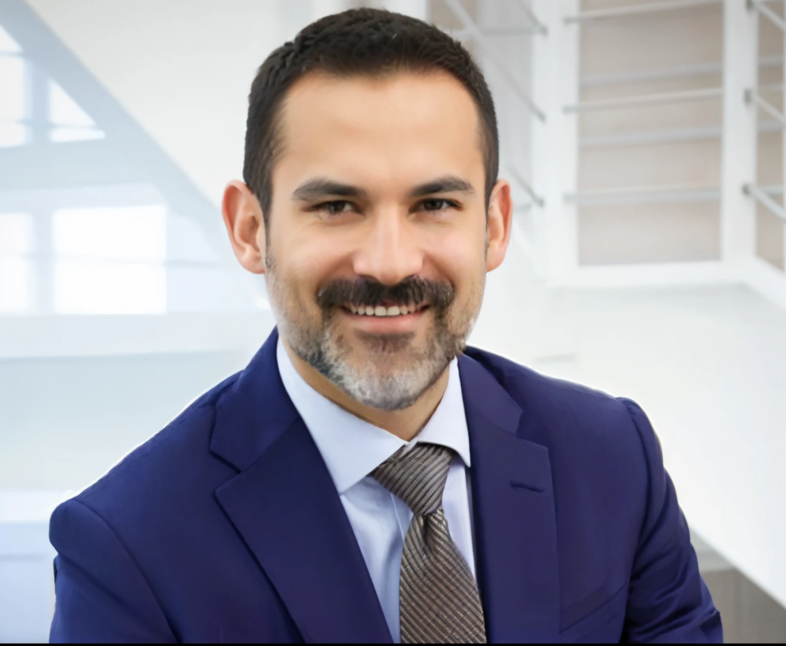 smiling man in a blue suit and tie standing in a hallway, george doutsiopoulos, christian orrillo, james zapata, ignacio fernandez rios, mario martinez, Ignacio Fernandez Rios ", henry ascensio, juan jose serrano, julian calle, david rios ferreira, pedro correa, Ignacio Fernandez Rios, luiz escanuela