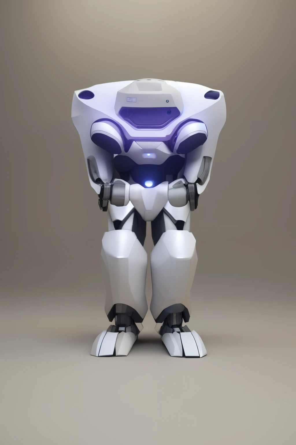 Close-up of a robot with a light on its head, science fiction characters, Mecha body, concept robot, futuristic body, futuristic, Detailed humanoid creature, 穿着白色的futuristic盔甲, science fiction characters render, humanoid character, full body mechasuit, science fiction characters, 3D rendering stylization, mechasuit, Full body mecha
