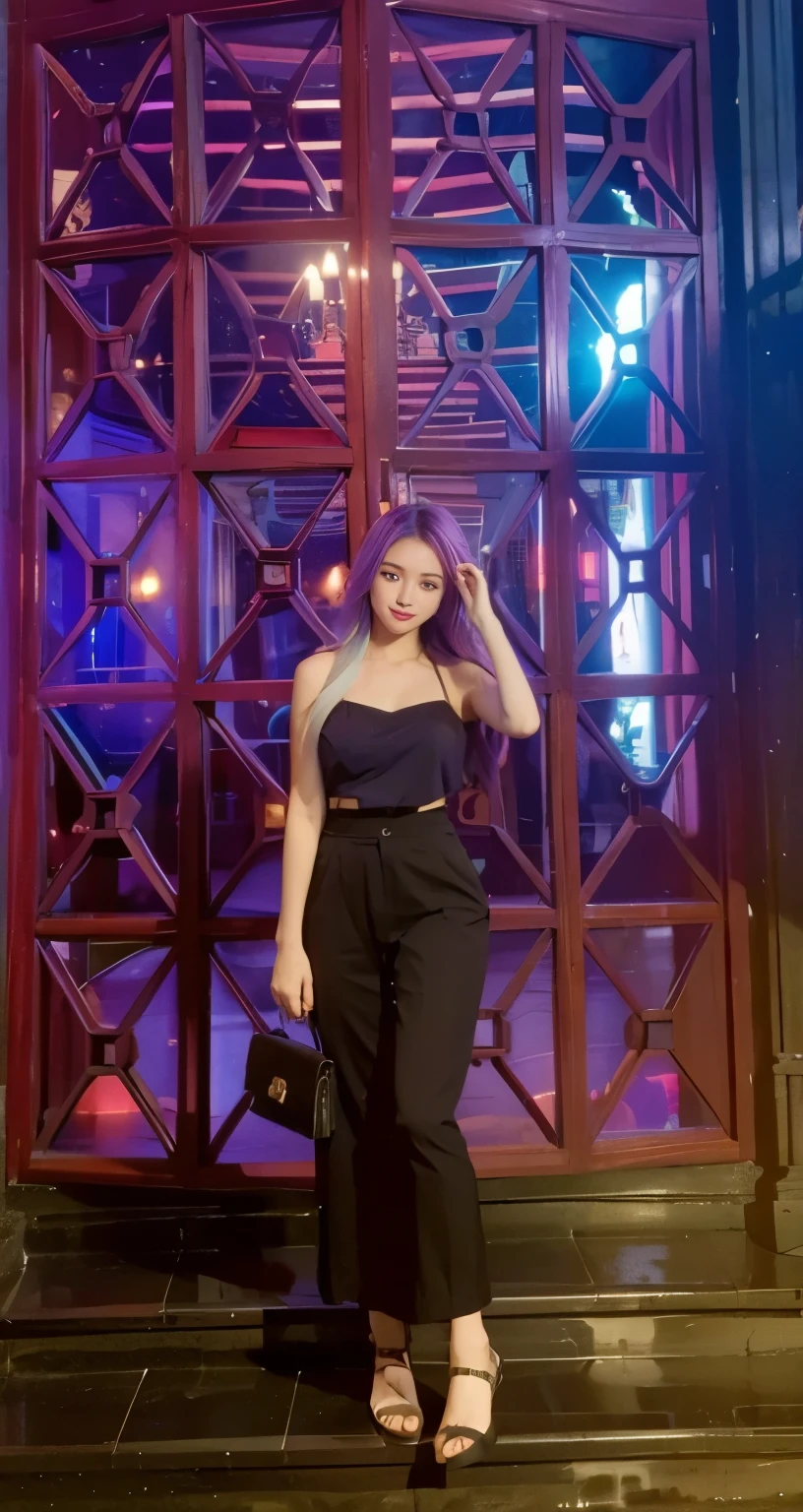 masterpiece, best quality, spring outfit, colorful hair, outdoor,cloud ,upper body,
