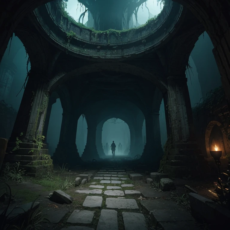 Discover the enigmatic allure of underground places, shrouded in the shadows of the unknown. Witness the interplay of light and dark, the eerie stillness, and the subterranean forms that defy Earth's norms. Gothic, Dark & Sinister - Realistic & Detailed. Unearth the mystery of ancient caverns, never-before-seen labyrinthine structures, and the abandoned secrets hidden beneath the city's concrete heart. Delve into murky depths, where occluded waters hide spectral creatures and muddy currents obscure hidden truths. Await the grotesque marvels that lurk within muddy roots and rust- былать eerie textures of forgotten structures. Finally, feel the claustrophobia of labyrinthine corridors and decipher the cryptic markings that guide us through these subterranean mazes.