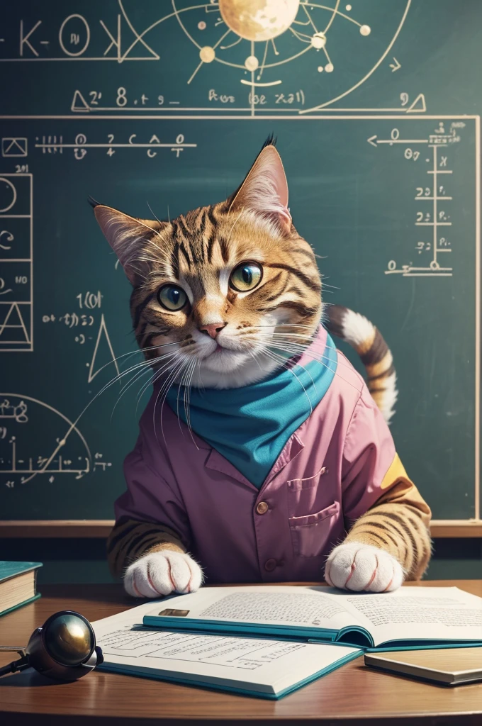 (best quality,4k,8k,highres,masterpiece:1.2),ultra-detailed,(realistic,photorealistic,photo-realistic:1.37),cat scientist walking in circles on a chain both day and night,illustration,detailed fur and facial features,vibrant colors,studio lighting,scientific laboratory,curious expression,intelligent eyes,laboratory coat,measuring instruments,[circular motion],hairstyle with whiskers,spectacles,[chain:0.9],beaker filled with colorful liquids,writing equations on a chalkboard,books and research papers scattered on the desk,tail wagging with enthusiasm,scientific experiments in progress,playful curiosity,observant eyes,colorful test tubes,science-themed posters on the wall,books with cat-related titles,purrr-suit of knowledge,retro-style illustrations,contemporary art style,abstract background,scientific discoveries,thinking deeply about a complex problem,stack of papers covered with scribbles and calculations,vibrant color palette reminiscent of experimentation,detailed illustrations of scientific principles,meow-gnificent discovery,analyzing data with curiosity,hypotheses and theories written on the chalkboard,seeking answers to the mysteries of the universe,collaborating with fellow scientists in the laboratory,tapping into the wonders of feline intelligence,pawsome scientific breakthroughs,exploring the boundaries of scientific knowledge,colorful explosion of creative ideas,transforming the world through science and curiosity.
