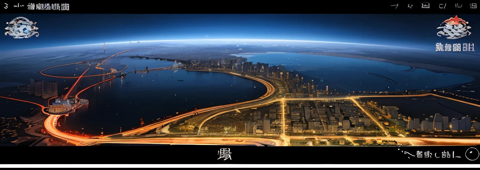 Arafad view of the city with red circle on top, covered with chinese, Max 3D, Screenshots, an exquisite 3 d map, cyberpunk gunma prefecture, video static, Beijing, 3D city, map, Screenshots, At the top is the title bar"Guancheng District Intelligent Comprehensive Command Center",Below the title are secondary subtitles"Overview of Guancheng,IoT perception,Number governance,command linkage, building leads",The left and right sides are such as"Pie chart,Line chart,histogram,Satellite image"Various types of charts。In the middle is a screenshot of the 3D modeling of the city
