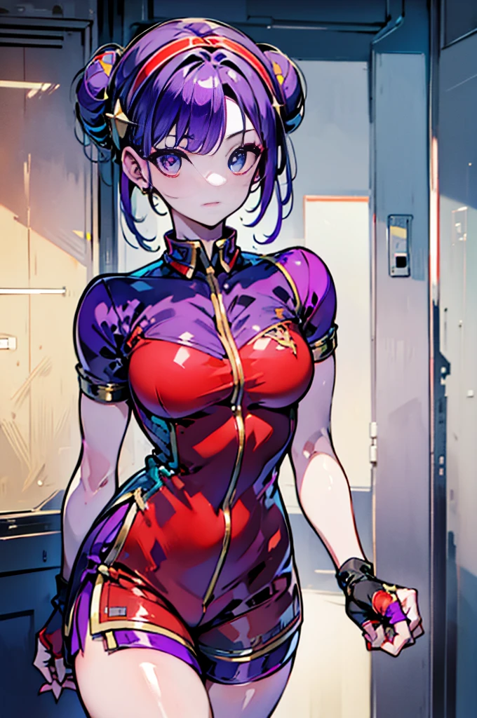 masterpiece,highest quality, unreal engine, super resolution, very detailed,
1 girl, medium breasts, waist, thin, (muscular:0.9)
round chest, medium breastsアテナ_cof00,
purple hair, purple eyes, twin bun, bangs,
star hair ornament,head band,
red dress,fingerless gloves,gem,shorts smile, parted lips, viewing with viewer,(masterpiece:1.2), highest quality, High resolution, unity 8k wallpaper, (figure:0.8), (beautiful and fine eyes:1.6), very detailed顔,very detailed手very detailed指, very detailed足,perfect lighting, Very detailed CG, (perfect hands, perfect anatomy),