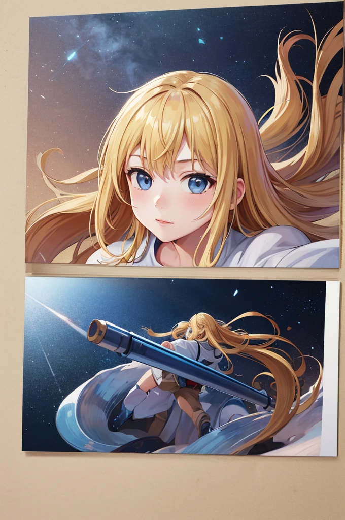 masterpiece,best quality,high resolution,Super detailed,1 hero from another world,Adolescence,beginner,blue eyes,blonde hair,short hair,plain linen clothes,background without scene,One full body picture and one headshot。