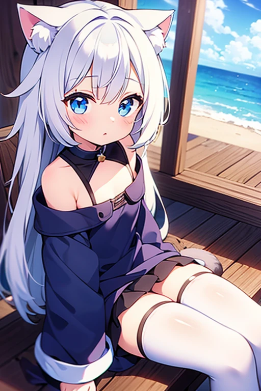 loli，cat girl，white hair，pure love