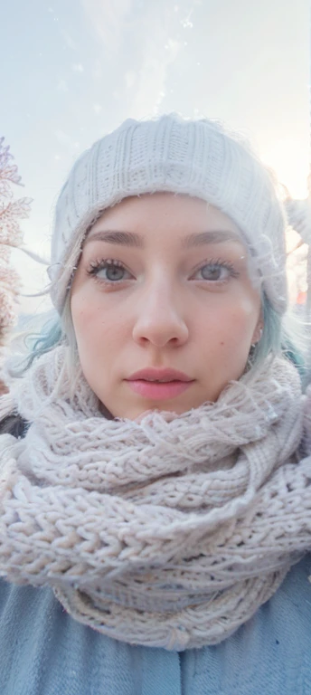 8K, 1 girl, saturated color, fabulous, (Fractal Art 1.8), They'll pout, youth, blue hair, Deep under the sea, fabulous, Dynamic, visual impact, hands in pockets, (Waves on Lens 1.5)