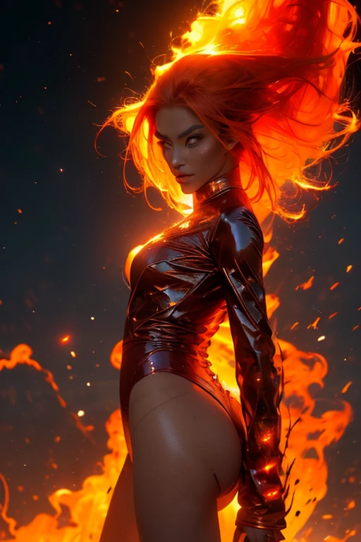 exterior, hailey baldwin, tawny skin Latina, long fiery red-orange hair blonde asymmetric bangs, starfire DCU DC COMICS, whore, HIGH CUT costume thong see through translucent violet latex long sleeve center seam leotard,boob window, nude naked, oiled (ultra pornstar make up, smokey eyes, eyeliner, mascara, eyeshadow) cameltoe wardrobe malfunction, glossy lips, tiny panties, shaved pussy cameltoe, high heel stiletto boots, SHEER TRANSPARENT LEOTARD BOOB WINDOW, sweaty oiled aroused, horror, creepshot, sci-fi, detailed deep cameltoe pussy-wedgie, trying to escape danger. huge fiery explosion (exciting dynamic action pose she stands in front of a huge oil fire explosion fire smoke background, extreme dramatic creepshot angles , alsangels, depth of field, 8k photo, HDR, professional lighting, taken with Canon EOS R5, 75mm lens, sci-fi, cinematic shot, dynamic lighting, 75mm, Technicolor, Panavision, cinemascope, sharp focus, fine details, 8k, HDR, realism, realistic, key visual, film still, superb cinematic color grading, depth of field, extreme camera angles, rule of thirds, trending on artstation, off center composition, creepshot, pantypeek, front view, (wet oiled sweaty aroused) edgy. wide-angle shot, handheld shot, dramatic angle, extreme angle shot, cinematic shot, dynamic lighting, 75mm, Technicolor, Panavision, cinemascope, sharp focus, fine details, 8k, HDR, realism, realistic, key visual, film still, cinematic color grading, depth of field,her fiery hair blowing wildly in the wind leaving a fire trail from her hair, back view sexy ass