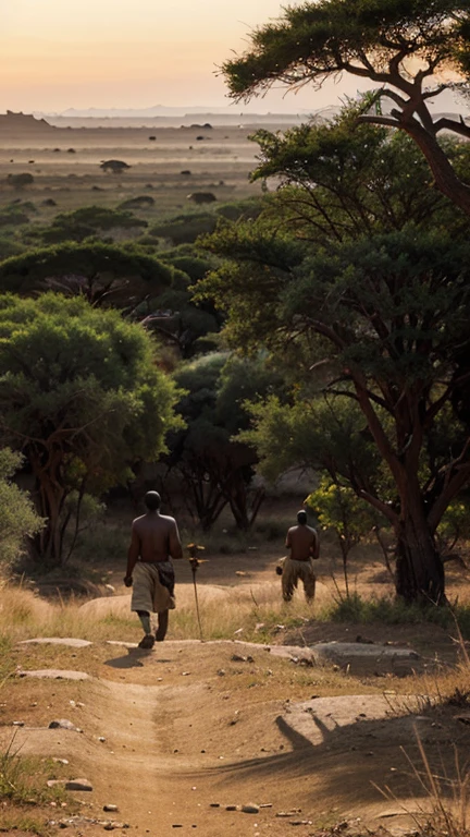 Dawn of the Ancestors: Unveiling the Genesis of Homo Sapiens" Africa savanna