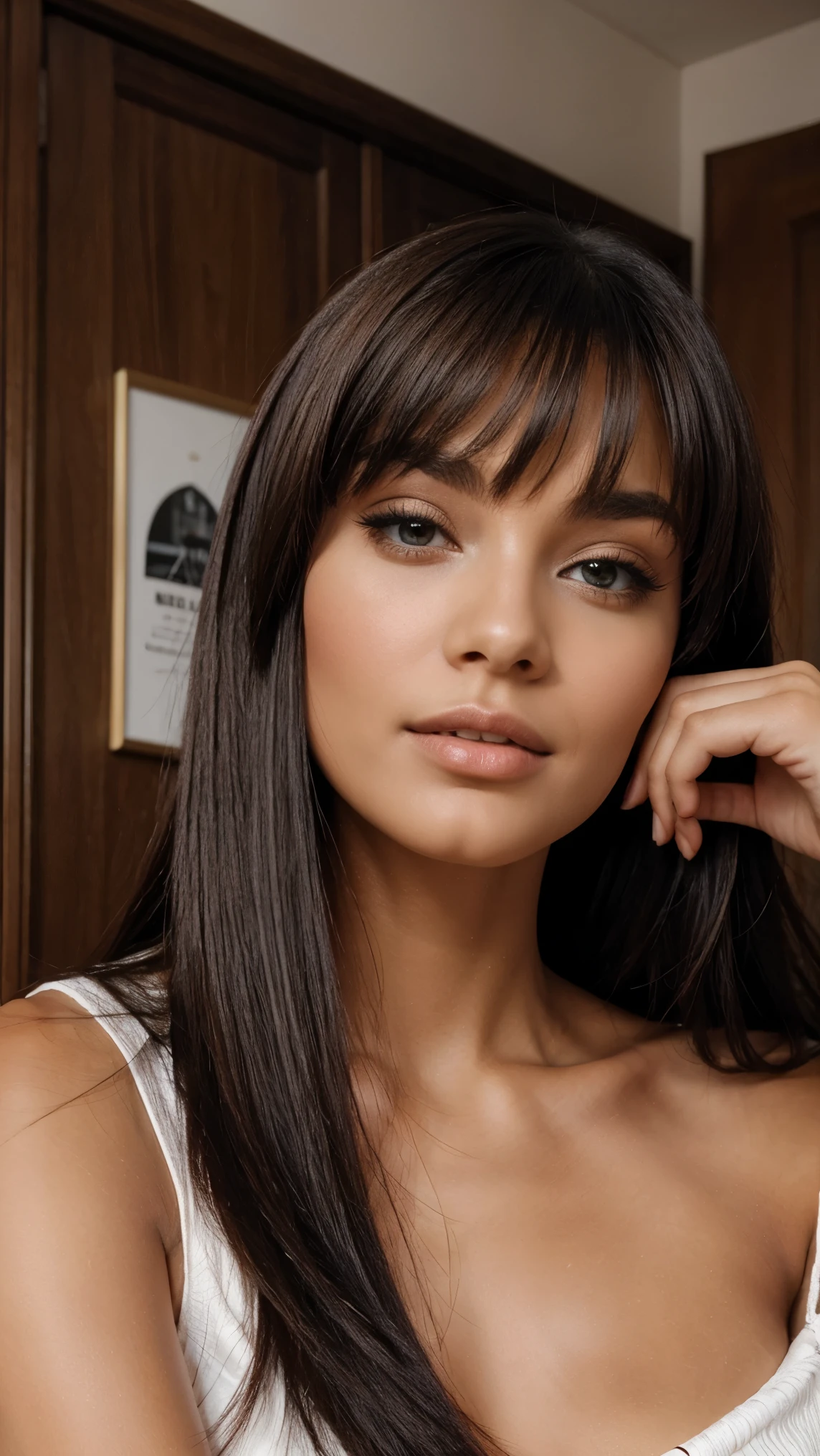 (the most beautiful woman in the world) straight hair