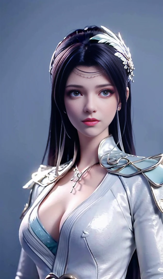 Black background wall, blurred background, highest quality, close-up of a woman, perfect face, perfect figure, alluring, charming, ultra hd, textured skin, super detail, 8k, super fine, extra large breasts, huge breasts, breast exposure, perfect face, delicate eyes, seductive, charming, half nude, 3d rendered character art 8K, fantasy characters, 3DCG, close-up of a woman, perfect face, perfect figure, alluring, charming, hands to the back, looking at me head-on, stereoscopic, textured skin, super detailed characters , 8k, fantasy characters, 3DCG, masterpiece, CGstation, peerless beauty, 3DCG, movie bloom, movie soft light, skin type, flawless, delicate nose, peerless beauty, sister, royal sister, 3D movie character 8K, movie bloom, movie soft light, skin white as jade, flawless, god