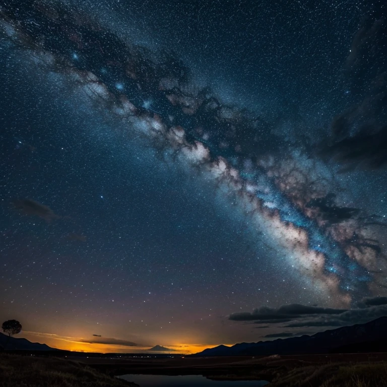 Draw an illustration for a story about a beautiful starry sky where the most beautiful constellations have gathered. 