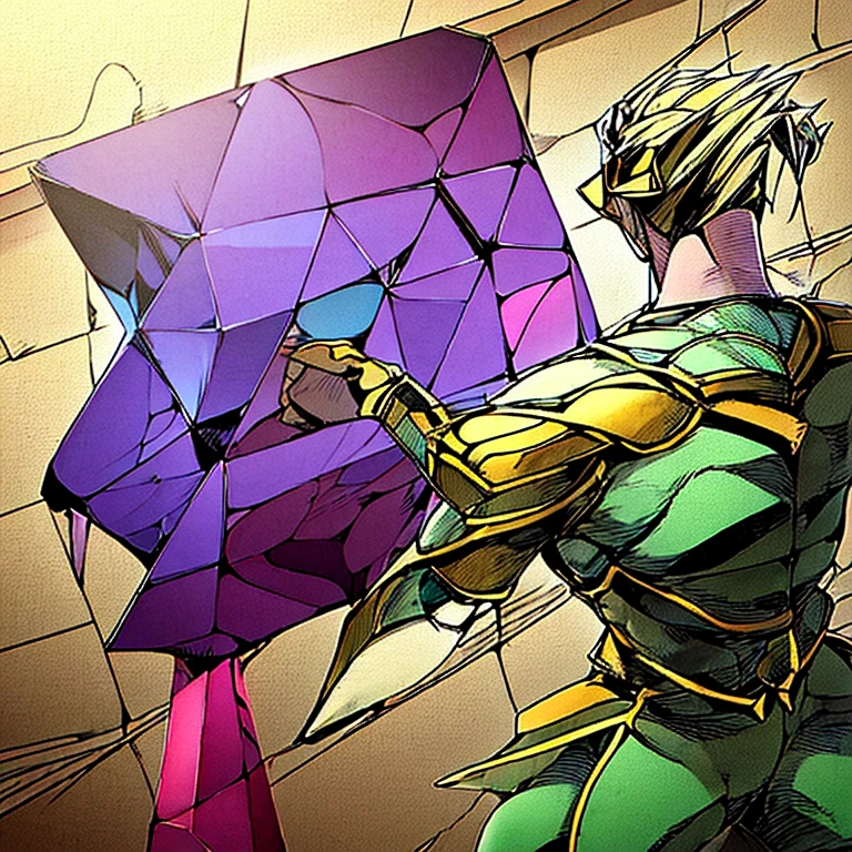 The stand called B3 Sins Requiem has the power to create a dimensional cube space containing the memory of a trapped target. The user can enter the target's memory and change it.
