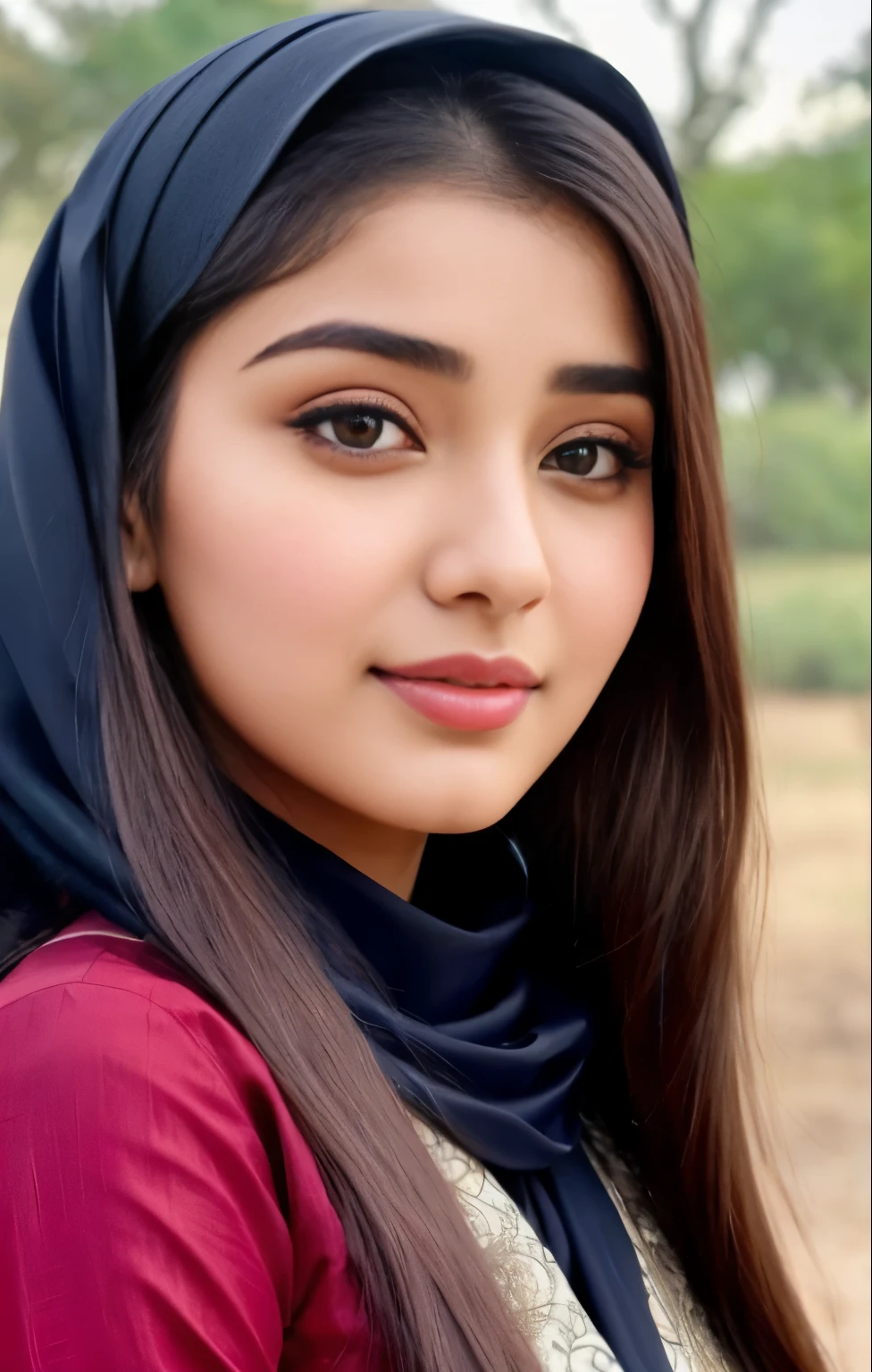 (iu:0.8),cleavage, RAW, Best quality, high resolution, Masterpiece: 1.3, Beautiful glasses hijabi scottish girl wearing rustic saree, Masterpiece, Soft smile, choker