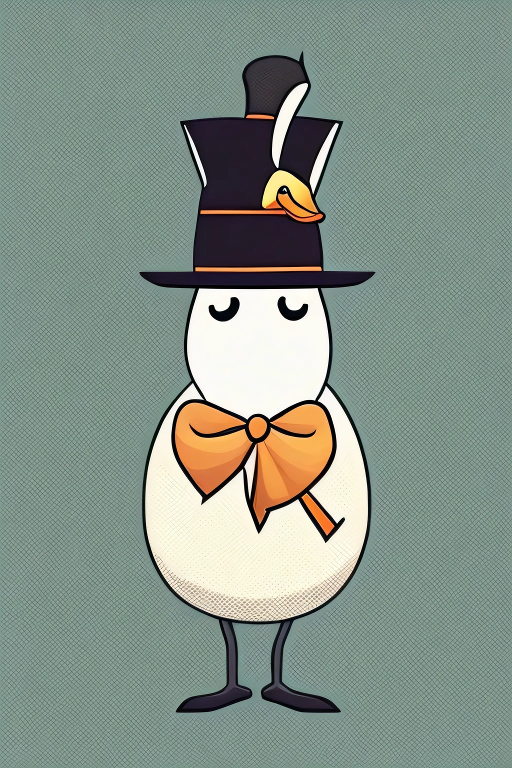 duck wearing top hat and suit