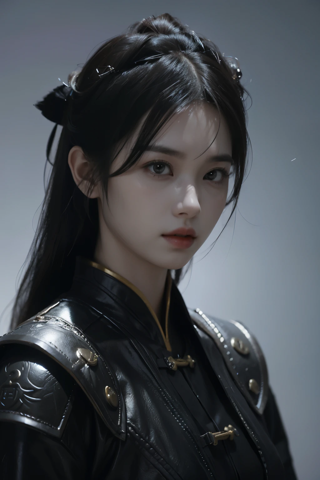 Game art,The best picture quality,Highest resolution,8K,(A bust photograph),(Portrait),(Head close-up),(Rule of thirds),Unreal Engine 5 rendering works, (The Girl of the Future),(Female Warrior),
20岁少女,(The warrior in ancient China),An eye rich in detail,(Big breasts),优雅高贵,冷漠,(Brave),
(Costumes of ancient Chinese characters,A random pattern of clothing,Ribbon,Joint Armor,Rich dress details,)中国人物,奇幻风格,
拍照姿势,野外背景,Movie lights,Ray tracing,Game CG,((3D Unreal Engine)),oc渲染反射纹