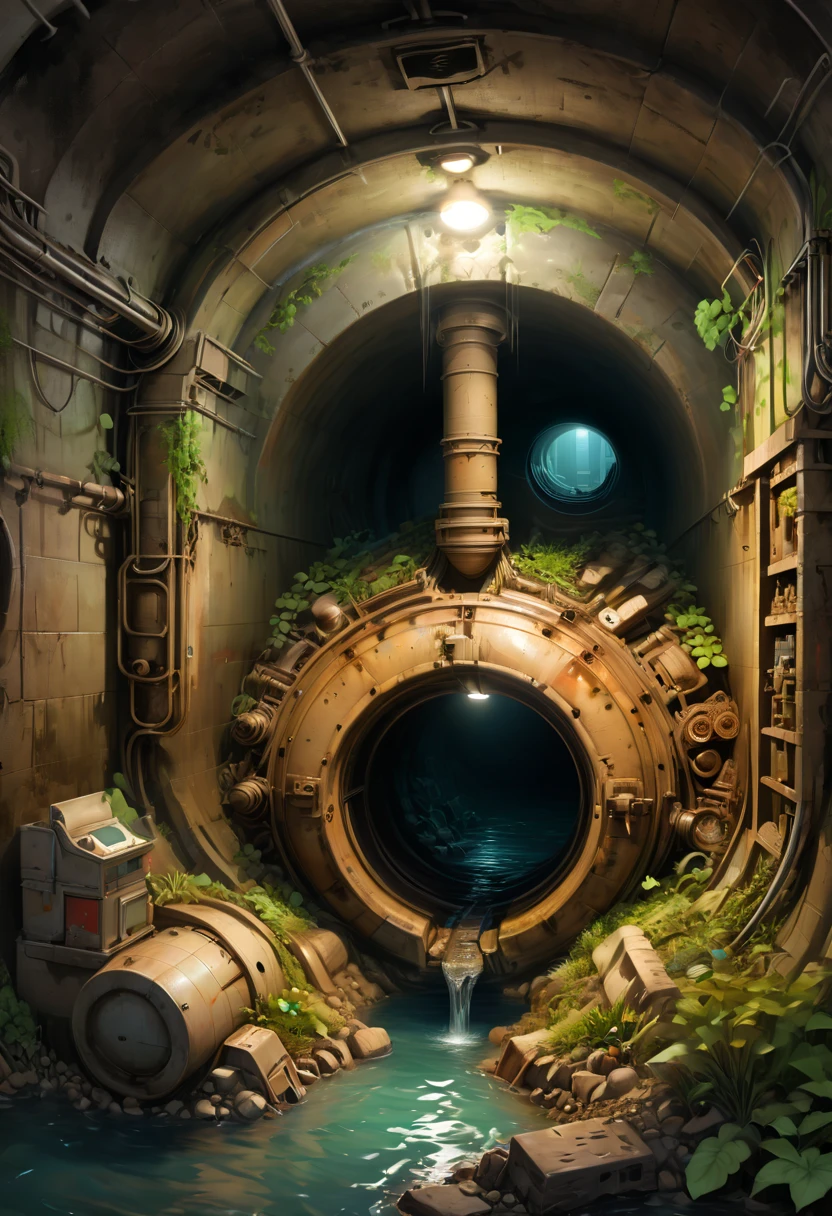 a female painter, beret, Underground caves, Brush, easel, oil painting, high saturation, fantasy art, enhance, intricate, (best quality, masterpiece, Representative work, official art, Professional, 8k)