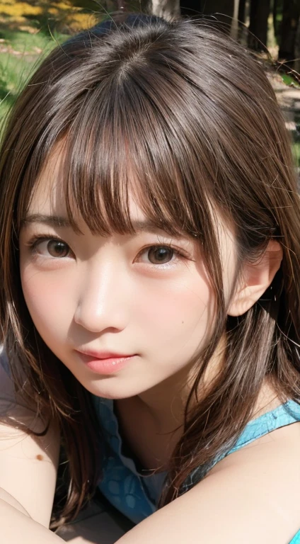 (((masterpiece))), highest quality, very detailed, detailed background,
bird's eye view, 18mm Wide Lens, long shot, Quiet lakeside bench in the forest, sitting, Very beautiful girl in the distance, Japanese, 12, detailed face, bangs, (whole body:1.3), (random hairstyle :1.2), (young face), (perfect body:1.1), blouse, skirt, autumn, In 8K, wallpaper, wonderful, finely, super detailed, Super high resolution, very detailed, Pure face, very detailed目と顔, beautiful and fine eyes, very detailed肌, no makeup, (natural skin),