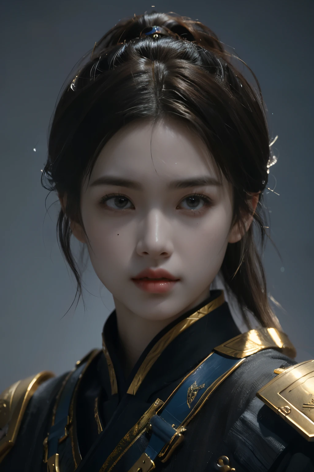 Game art,The best picture quality,Highest resolution,8K,(A bust photograph),(Portrait from bust:1.5),(Head close-up),(Rule of thirds),Unreal Engine 5 rendering works, (The Girl of the Future),(Female Warrior),
20岁少女,(The warrior in ancient China),An eye rich in detail,(Big breasts),优雅高贵,冷漠,(Brave),
(The costume of Chinese swordsman elements,Costumes of ancient Chinese characters,A random pattern of clothing,Ribbon,Joint Armor,Rich dress details,)中国人物,奇幻风格,
拍照姿势,野外背景,Movie lights,Ray tracing,Game CG,((3D Unreal Engine)),oc渲染反射纹