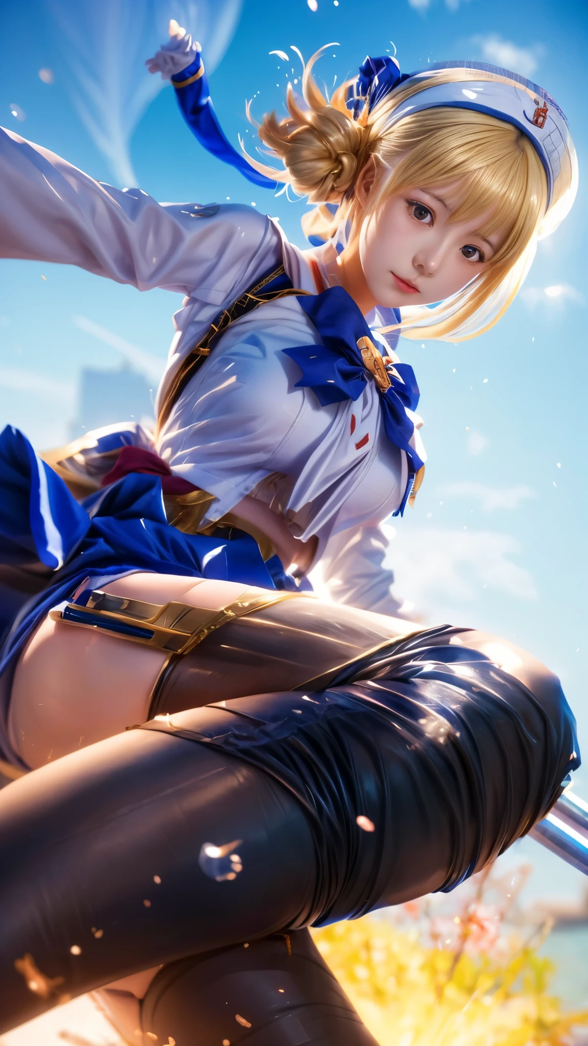 anime girl in sailor outfit with a sword, range murata and artgerm, splash art anime , extremely detailed artgerm, sakimichan, inspired by Leng Mei, ig model | artgerm, artoria pendragon, sakimichan frank franzzeta, by Leng Mei