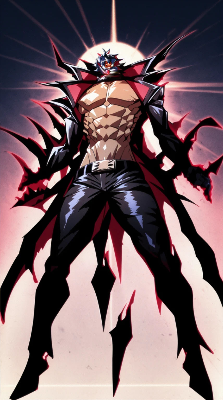 masterpiece, adam blade76, black jacked, long jacked, glasses, pants, belt, muscle, open mouth, smile, desert, sun, tower, full body, feet,refsheet, UHD, retina, masterpiece, ccurate, anatomically correct, textured skin, super detail, high details, high quality, award winning, best quality, highres, pullover