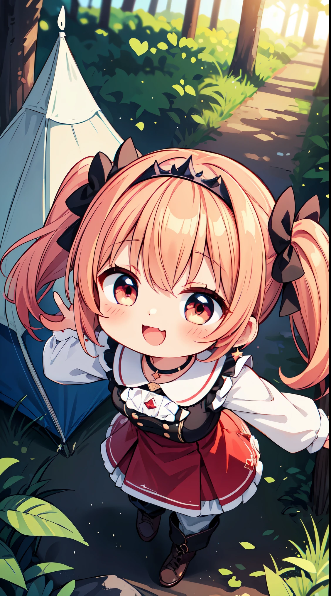 (super fine illustration:1.2),(masterpiece, 8k), (best quality, high quality:1.4), perfect anatomy, hyper detailed, ultra detailed,masterpiece background,beautiful detailed background, v8k wallpaper,perfect design,award-winning art,atmospheric,


BREAK,   1 beautiful girl, (Beauty:1.5),(Chibi:0.5),(kawaii:2.0),(Cool:2.0),(17 year old girl),(Solo:1.65),BREAK, (huge-breasted:1.35), Clear skin, Beautiful skin, Shy, 1 beautiful woman,Demons,Colossal tits(Hair Bow, Red hair, Long hair, flipped hair, hair messy,Wings of an angel on the back, Demon King's horn on the head:1.2), (Red Eyes, long eyelashes, Double eyelids: 1.2), Shiny skin,de pele branca,dial,(best quality face),(Top quality glowing eyes),(Doya face,brave face:1.45),(The best smile,:D:1.45),


BREAK, ((long sleeves), (long pants, boots, ), detailed frilled camisole), (red skirt, detailed laced skirt), (tiara, necklace, earrings), BREAK,chair, outdoor, girl,long sleeves, long pants, boots, mug, night, stars, forest, tent, 1girl, night,stars, (forest:1.2), (chair:1.2), (outdoor:1.2),mug, (night:1.2), (tent:1.2), look up,smile,



BREAK,wakame,wakame,wakame,(looking up,from above:1.5) 


BREAK,(Blurry background:1.3),(absurderes, hight resolution, Super Detail Art),cel shading,Clear Color, Lonely optical effect, Beautiful pictures, Bright glow, mystic atmosphere,(Close-up of girl:1.1), Mystical light particle effect,manga influence, clean line drawings, 
 