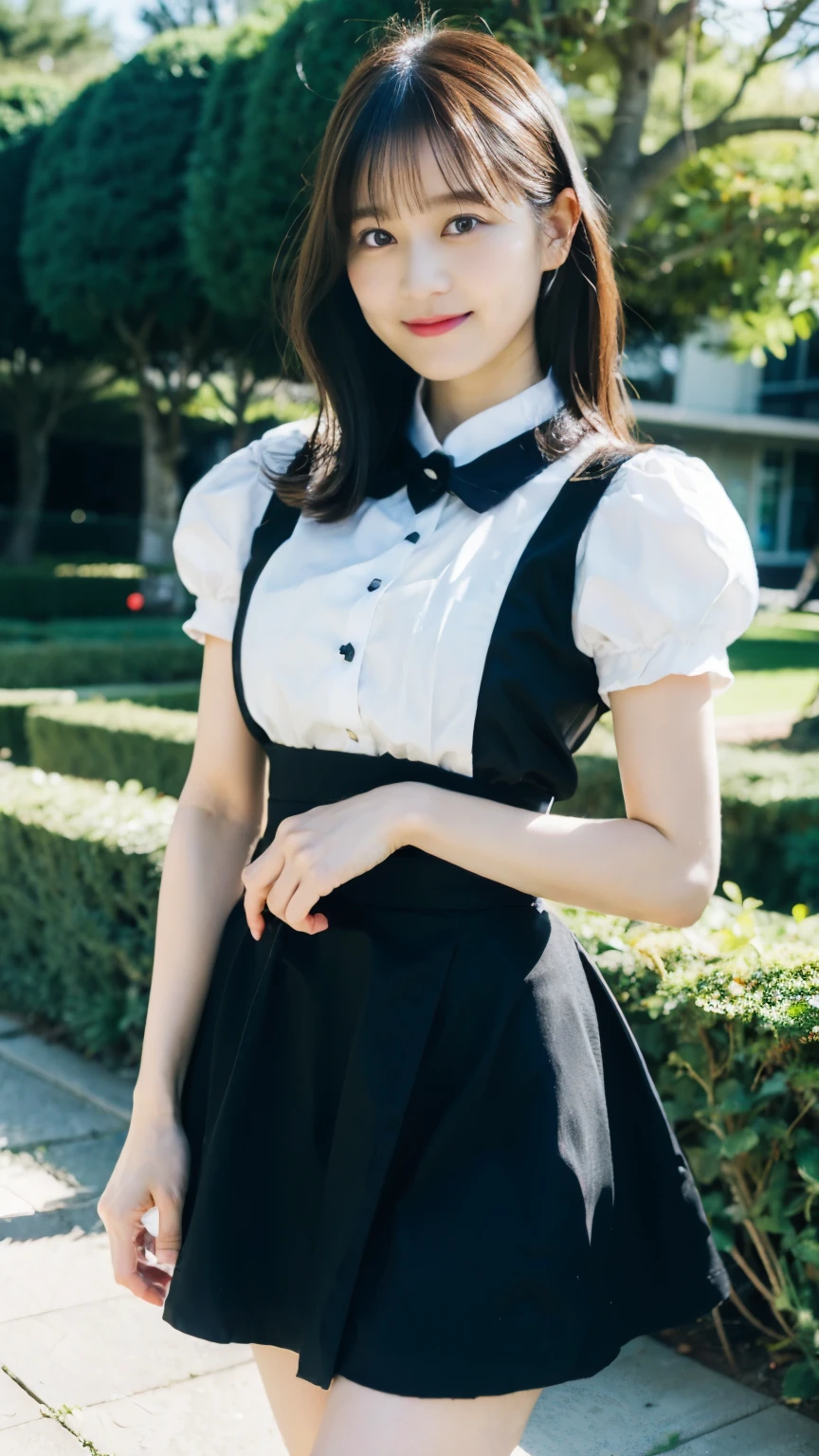 masterpiece,(highest quality, figure,Detailed face:1.3),(One girl,alone:1.3),Beautiful fine details, apron, Slope_background, Slope, Maid, Purple eyes,red hair,Small breasts,, break, enMaided, white_apron, black_dress, ponytail, black_footwear, frills_apron, dress, Maid_apron, Alternative_hair,very long hair, Split_ponytail, Hello