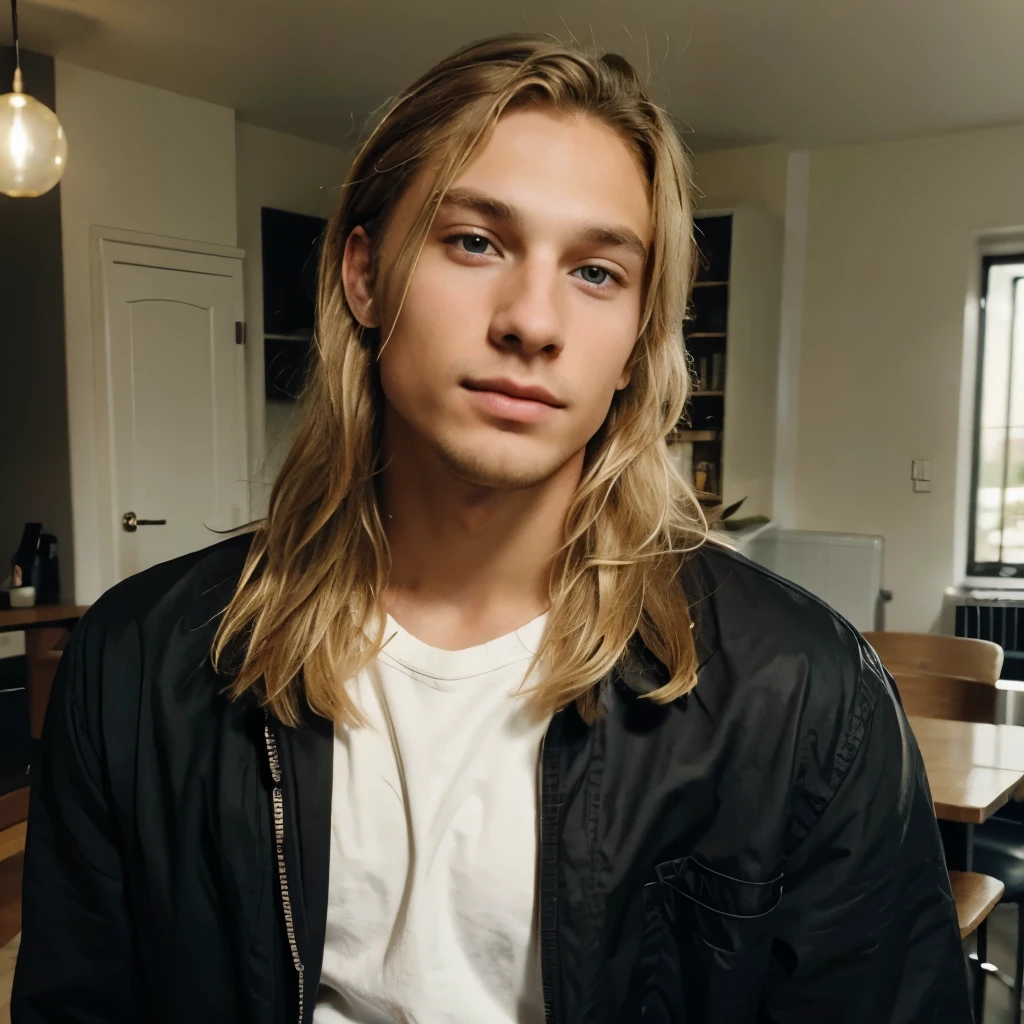 a young man with nice blonde
locks