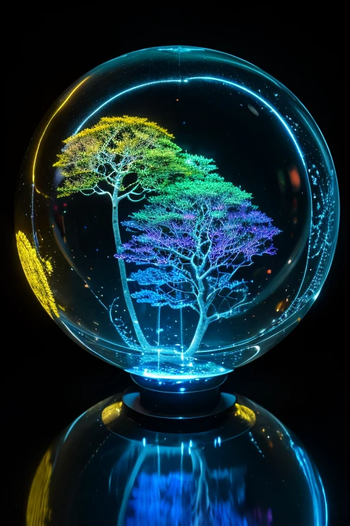 darkness A rolling sphere filled with transparent liquid Phylogenetic tree Luminescent The same things collide