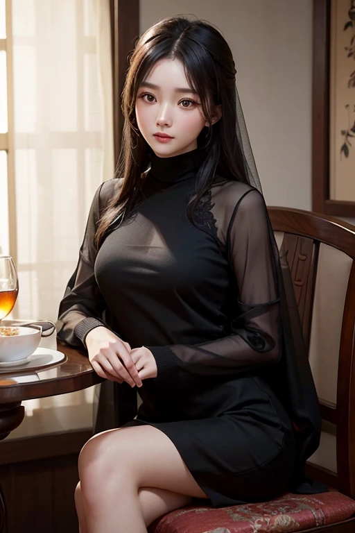 Intricate Gongbi Style: A Beautiful Woman in Black Sweater at a Restaurant Table

Enthralled by the sophisticated allure, I can't believe my eyes as I behold this captivating animated gif. The delicate modeling of a beautiful woman, dressed in a black sweater, sitting at a quaint restaurant table, unfolds before me.

Shrouded in a veil of tranquility, her serene faces radiate an ethereal charm in the harmonious blend of light amber and silver hues. The traditional Vietnamese ambiance adds to the enchanting atmosphere – the experience is nothing short of a masterpiece.

Gongbi Techn