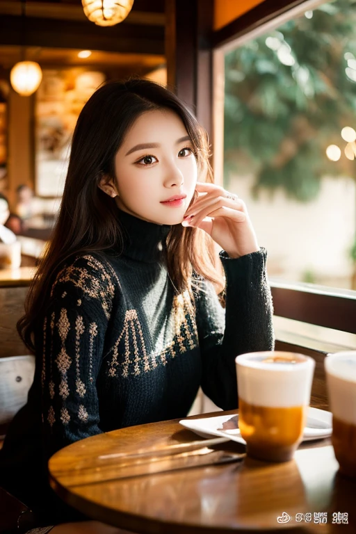 Intricate Gongbi Style: A Beautiful Woman in Black Sweater at a Restaurant Table
Enthralled by the sophisticated allure, I can't believe my eyes as I behold this captivating animated gif. The delicate modeling of a beautiful woman, dressed in a black sweater, sitting at a quaint restaurant table, unfolds before me.
Shrouded in a veil of tranquility, her serene faces radiate an ethereal charm in the harmonious blend of light amber and silver hues. The traditional Vietnamese ambiance adds to the enchanting atmosphere – the experience is nothing short of a masterpiece.
Gongbi Techn